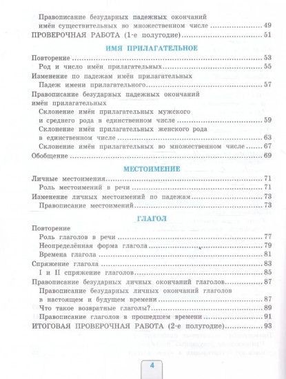 Русский язык. 4 класс. Проверочные работы