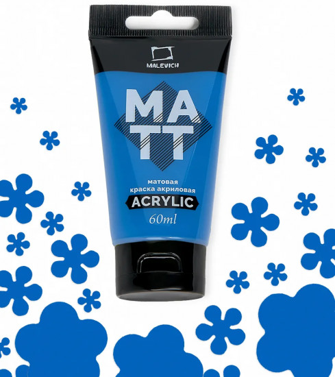 Краска акриловая матовая, небесно-голубая