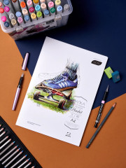 Папка с бумагой для графики и маркеров - Фото 16