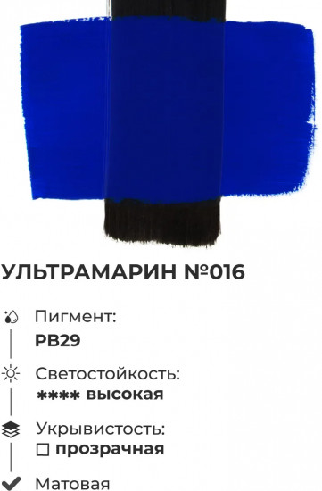 Краска акриловая матовая, ультрамарин