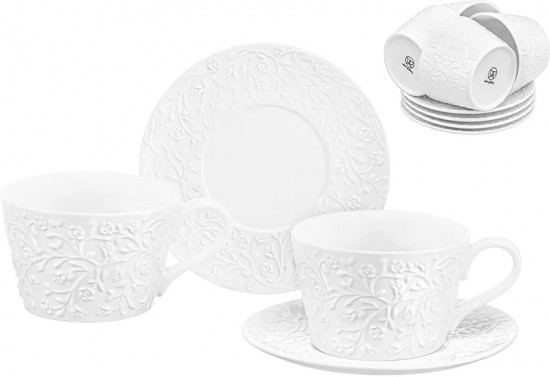 Набор чайных пар «Веточки-цветочки»