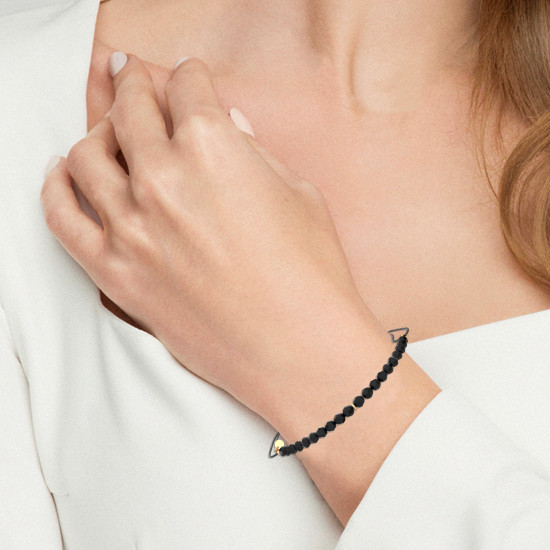 Браслет из стекла с золотом