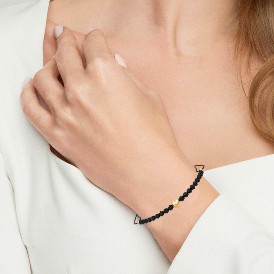 Браслет из стекла с золотом