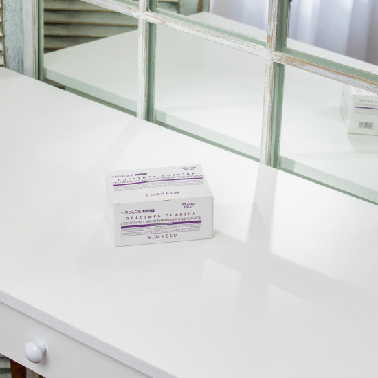 Пластырь-повязка послеоперационная стерильная водонепроницаемая с абсорбирующей подушечкой