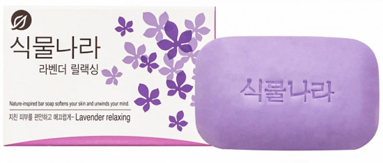Мыло туалетное твердое с экстрактом лаванды «Botanic Nation. Shingmulnara Soap Lavender Relaxing»