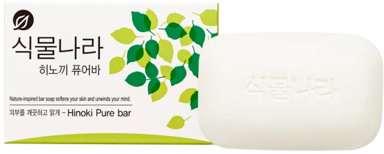 Мыло туалетное твердое с экстрактом японского кипариса «Botanic Nation. Shingmulnara Soap Hinoki Pure Bar»