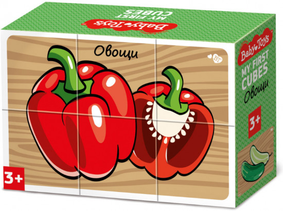 Кубики пластиковые «Овощи»