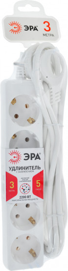 Удлинитель бытовой Эра