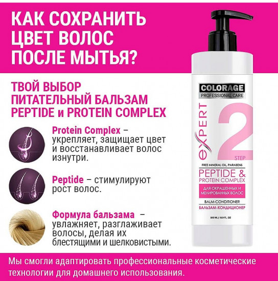 Бальзам для окрашенных и мелированных волос «Питание и Мягкость»