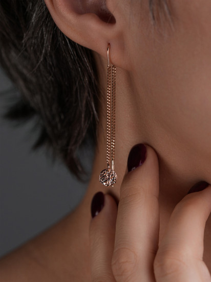 Серьги-цепочки из серебра