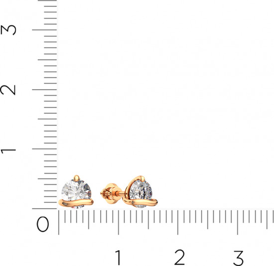 Серьги-пусеты из золота