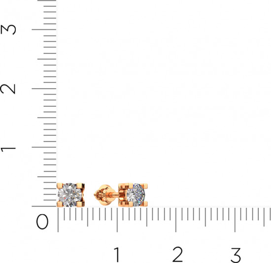 Серьги-пусеты из золота