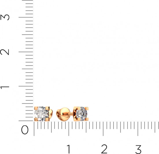 Серьги-пусеты из золота