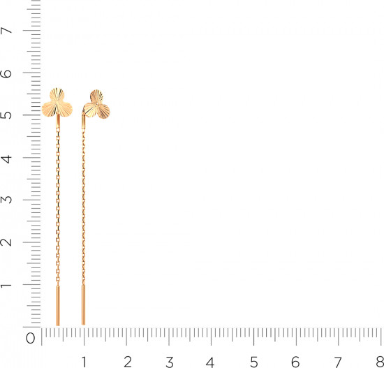 Серьги-цепочки из золота