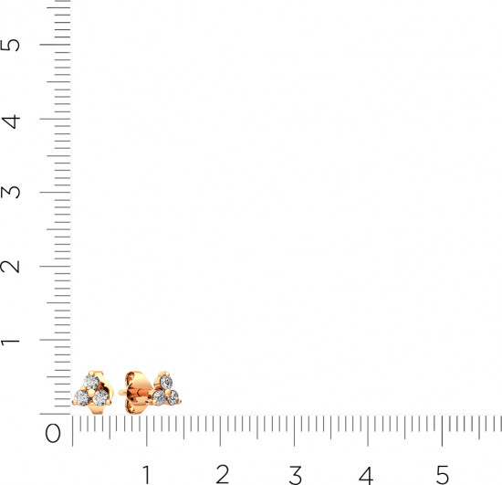 Серьги-пусеты из золота