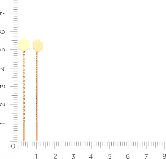 Серьги-цепочки из золота