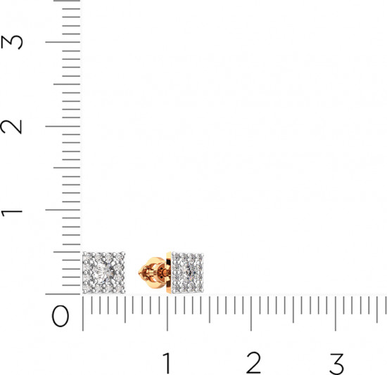 Серьги-пусеты из золота