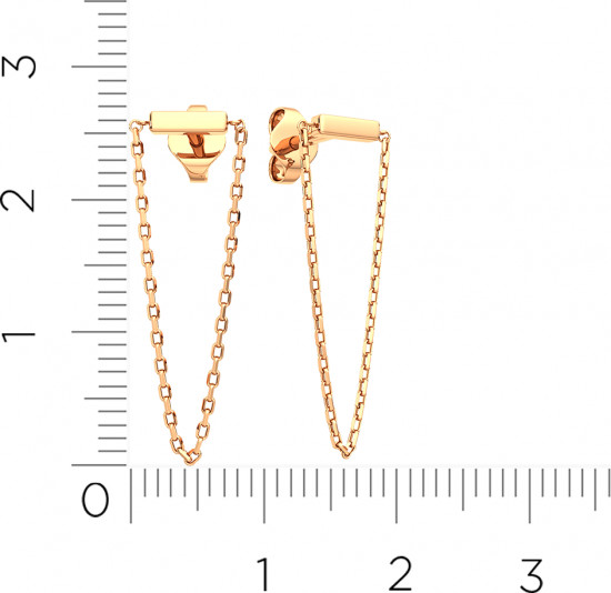 Серьги-пусеты из золота