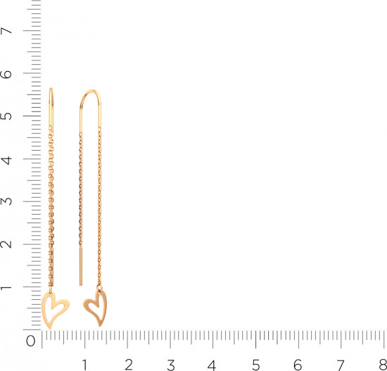 Серьги-цепочки из золота