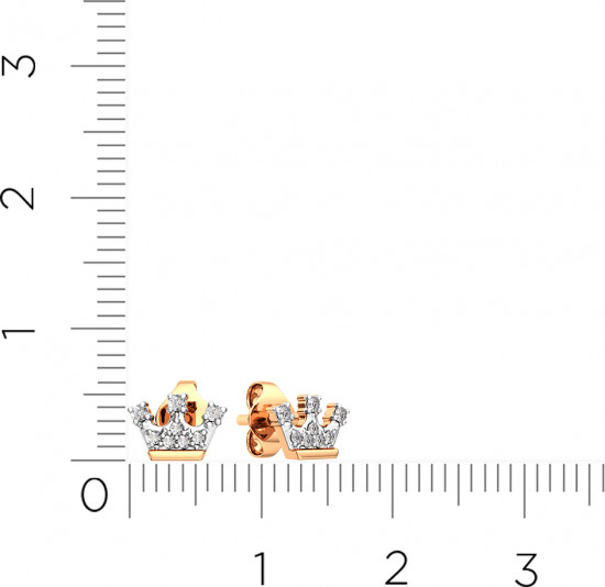 Серьги-пусеты из золота