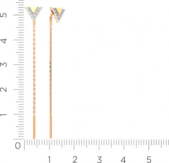 Серьги-цепочки из золота
