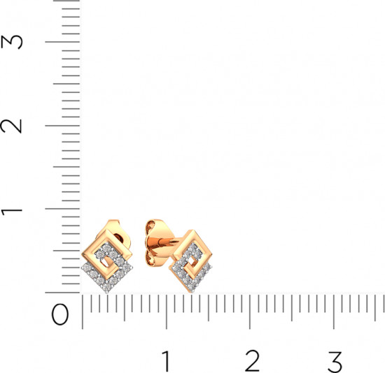 Серьги-пусеты из золота