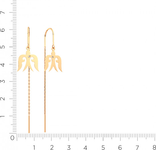 Серьги-цепочки из золота