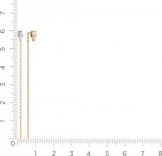 Серьги-цепочки из золота
