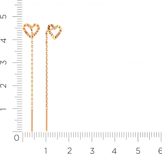 Серьги-цепочки из золота
