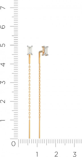 Серьги-цепочки из золота