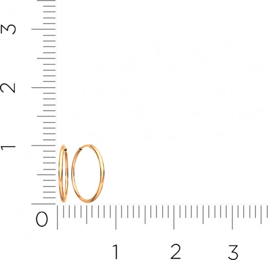 Серьги конго из золота