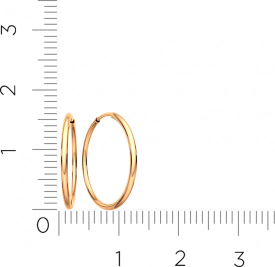 Серьги конго из золота