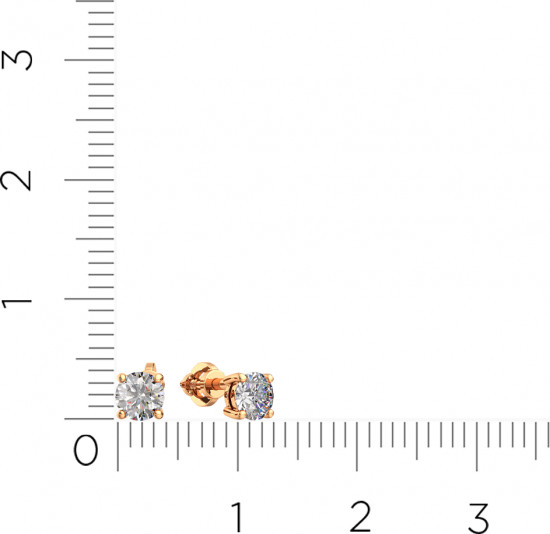 Серьги-пусеты из золота