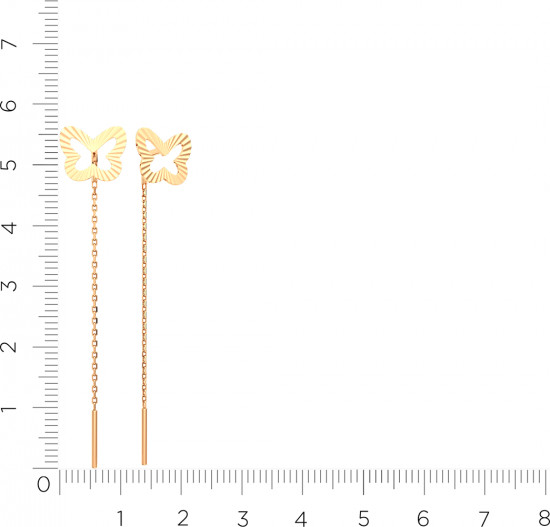 Серьги-цепочки из золота