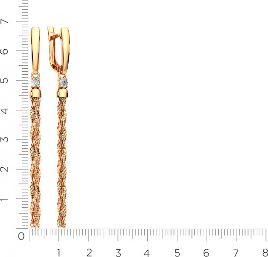 Серьги-цепочки из золота