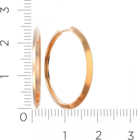 Серьги конго из золота