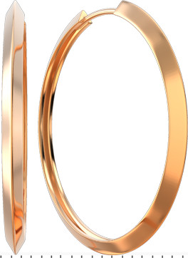 Серьги конго из золота