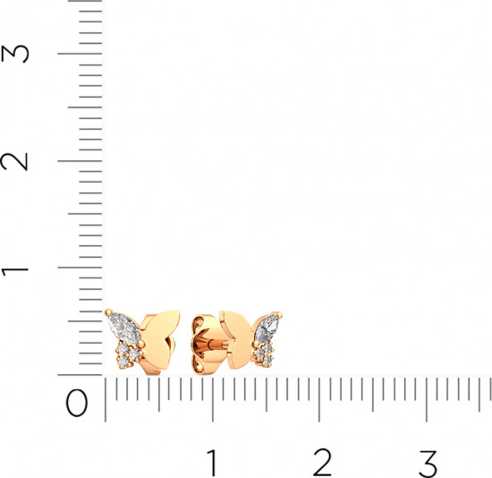 Серьги-пусеты из золота