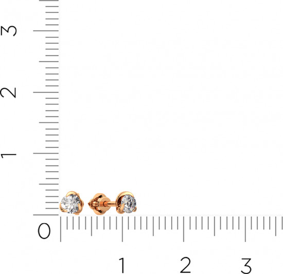 Серьги-пусеты из золота