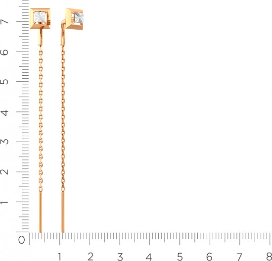 Серьги-цепочки из золота
