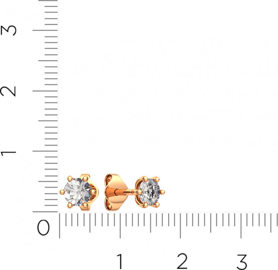 Серьги-пусеты из золота