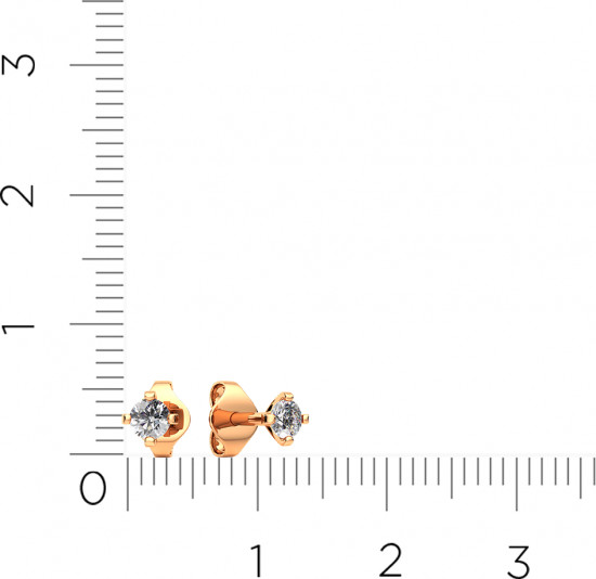 Серьги-пусеты из золота