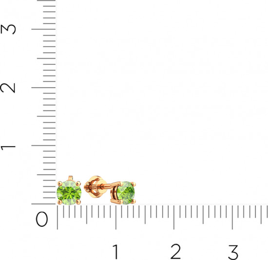 Серьги-пусеты из золота