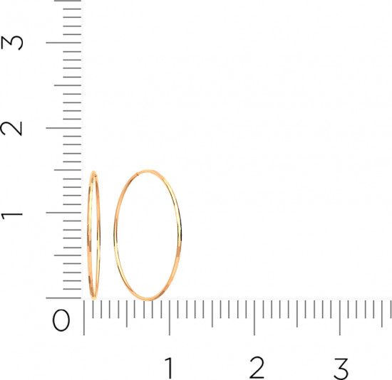 Серьги конго из золота
