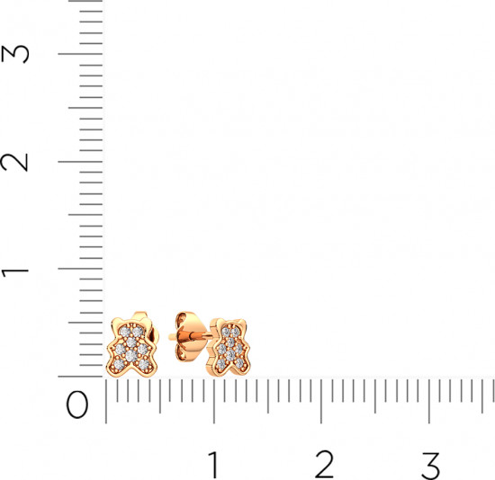 Серьги-пусеты из золота