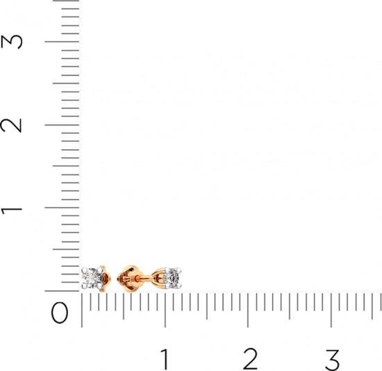 Серьги-пусеты из золота