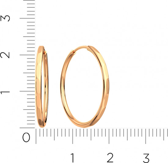 Серьги конго из золота