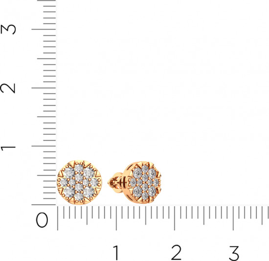 Серьги-пусеты из золота