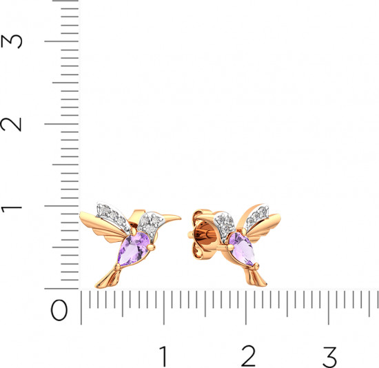 Серьги-пусеты из золота