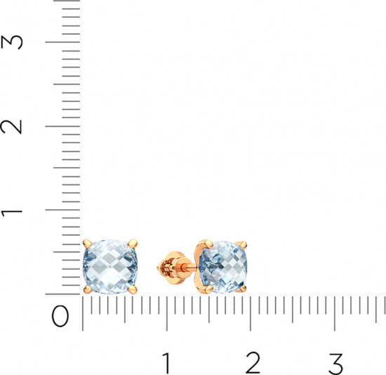 Серьги-пусеты из золота